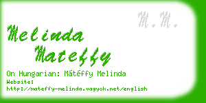 melinda mateffy business card