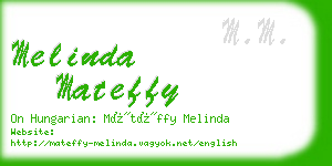 melinda mateffy business card